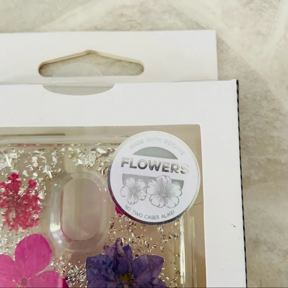 Samsung galaxy J3 achieve pressed flower sparkle botanic series phone case